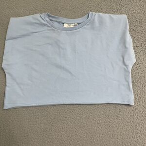 Chelsea Peers High shoulders padded womens t-shirt size XS Cropped Blue